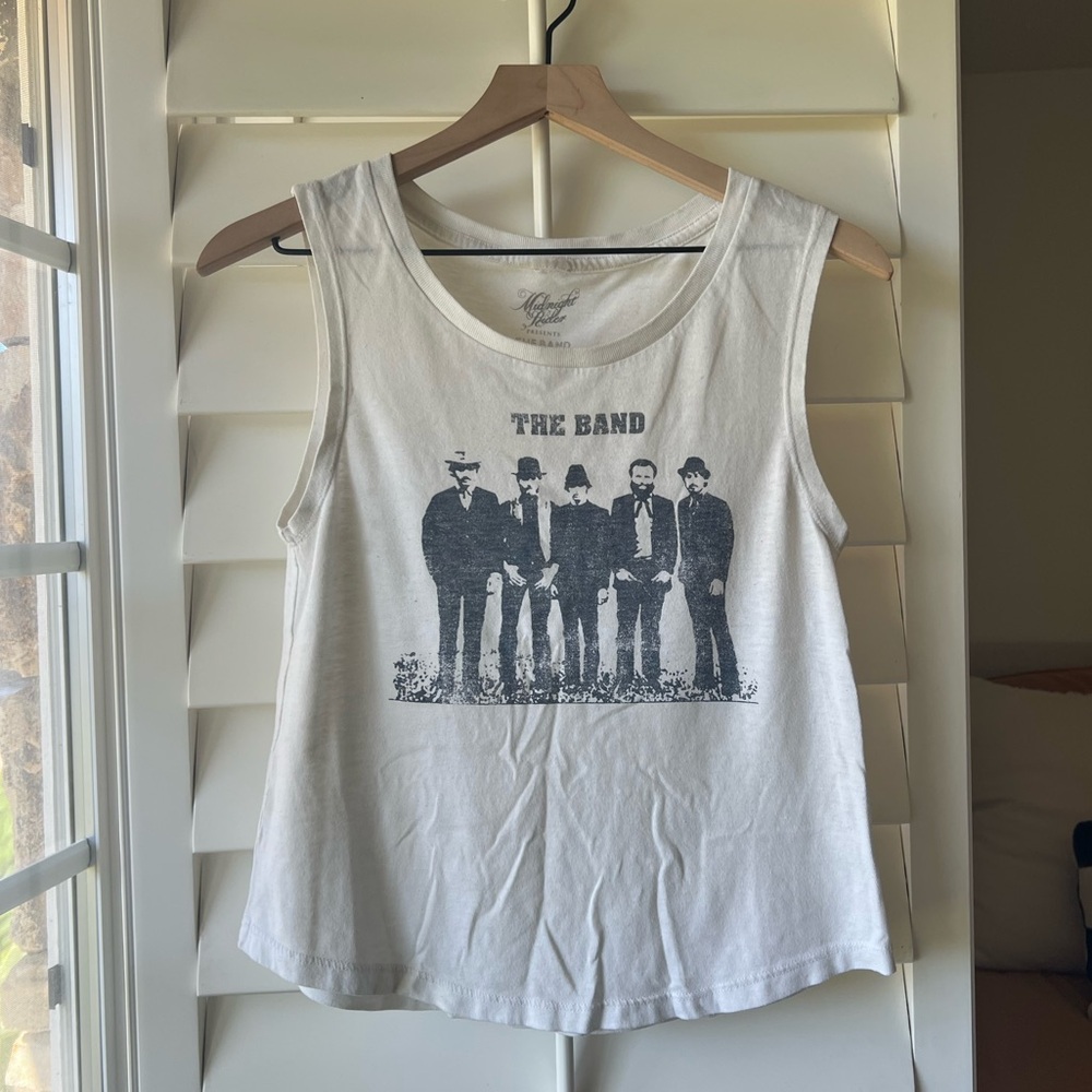 Midnight Rider White Graphic Tank “The Band”